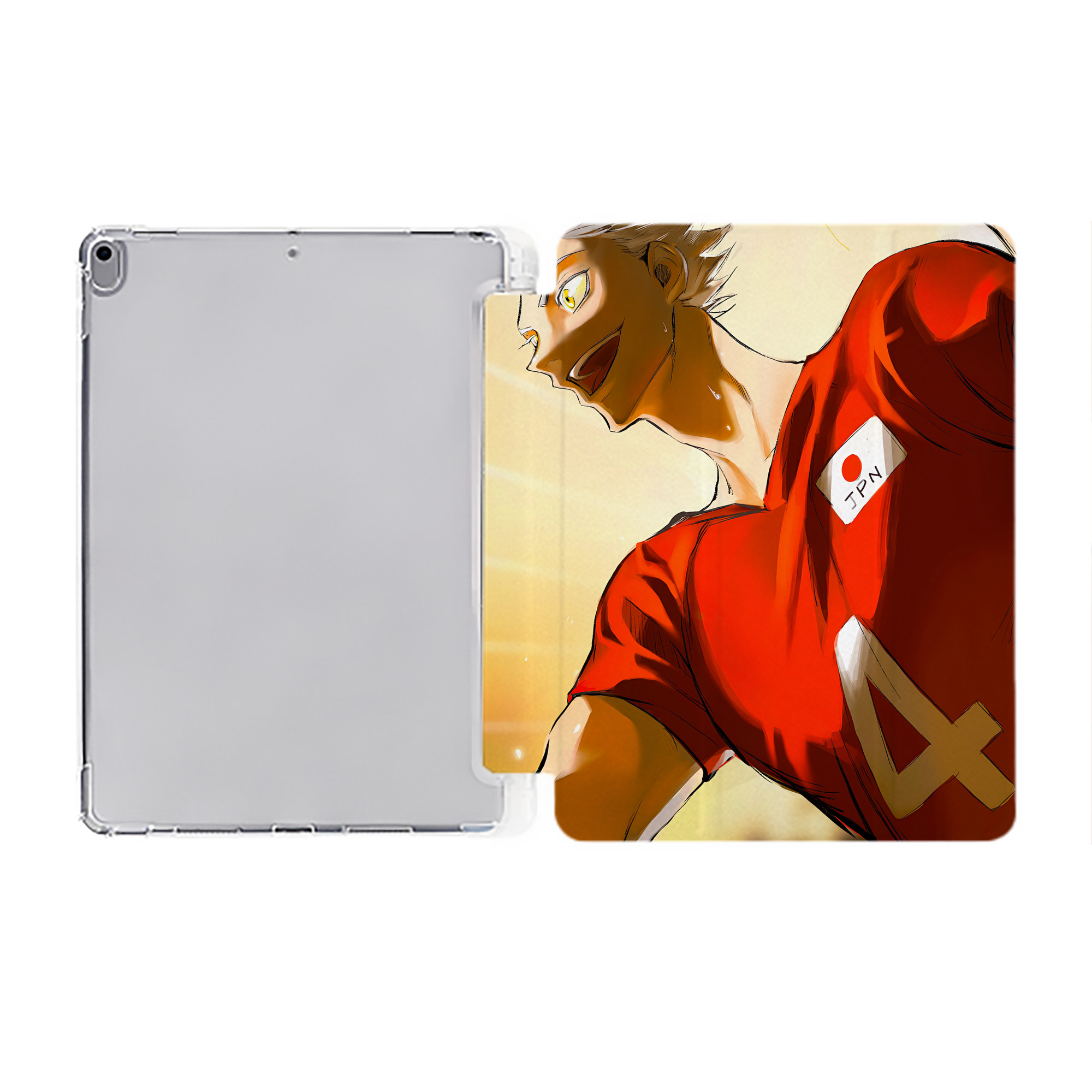 （画像用） ハイキュー!! Haikyu!! IPad ケース ペン収納付き 三つ折りスタンド PUレザー×シリコン 対応機種9.5/10.5/10.9インチ